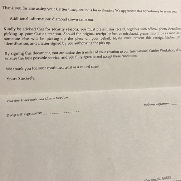 Genuine 18k Gold & Diamond Cartier Time Piece - Picture 9 of 9